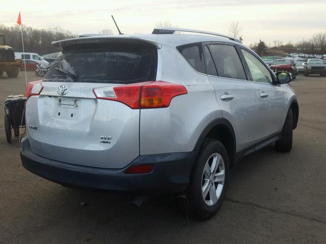 JTMRFREV8D5025395 - 2013 TOYOTA RAV4 XLE SILVER photo 4