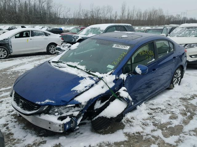 19XFB2F92DE064043 - 2013 HONDA CIVIC EXL BLUE photo 2