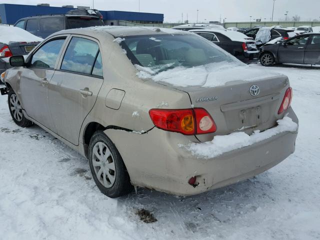 2T1BU40E39C155094 - 2009 TOYOTA COROLLA BA GOLD photo 3