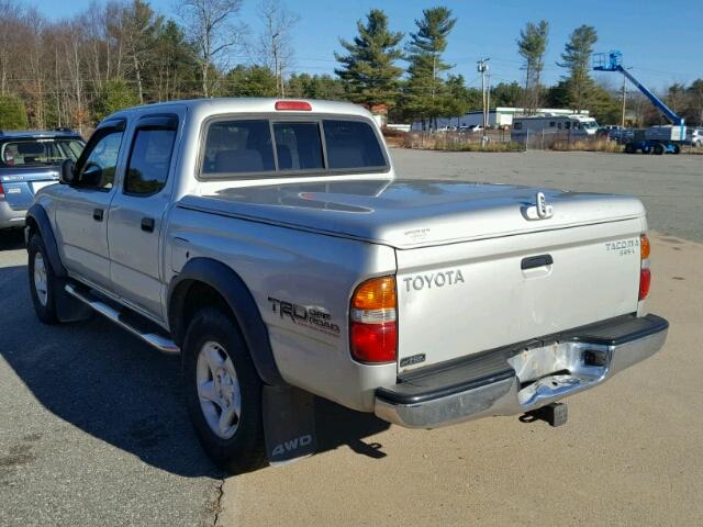 5TEHN72N94Z394402 - 2004 TOYOTA TACOMA DOU SILVER photo 3