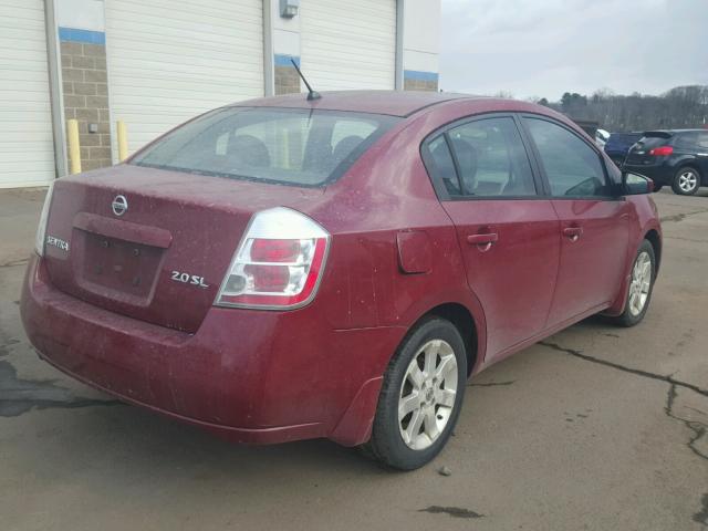 3N1AB61E57L629815 - 2007 NISSAN SENTRA 2.0 MAROON photo 4