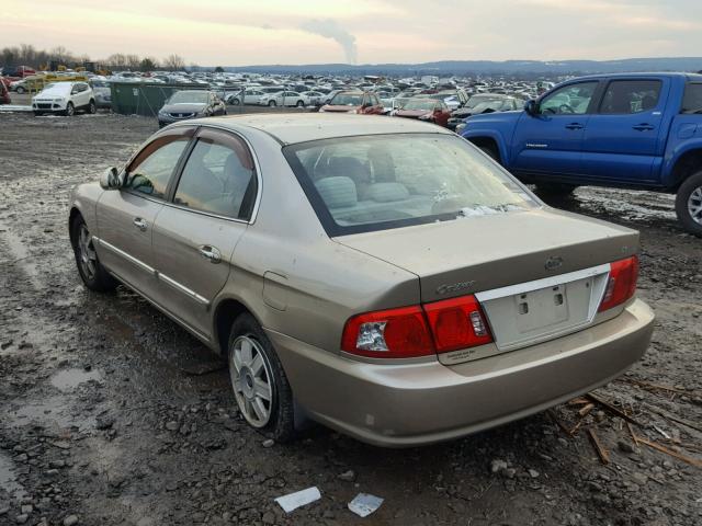 KNAGD126945333331 - 2004 KIA OPTIMA LX BEIGE photo 3