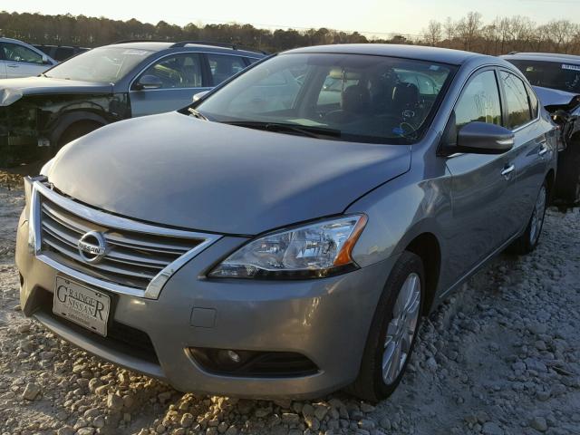 3N1AB7AP4EY331702 - 2014 NISSAN SENTRA S GRAY photo 2