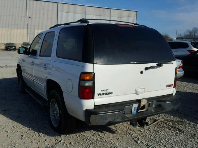 1GKEK13T15R133952 - 2005 GMC YUKON WHITE photo 3