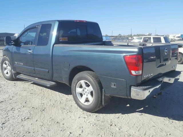 1N6BA06A95N548270 - 2005 NISSAN TITAN XE BLUE photo 3