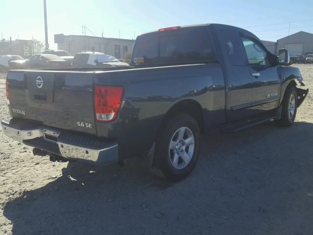 1N6BA06A95N548270 - 2005 NISSAN TITAN XE BLUE photo 4