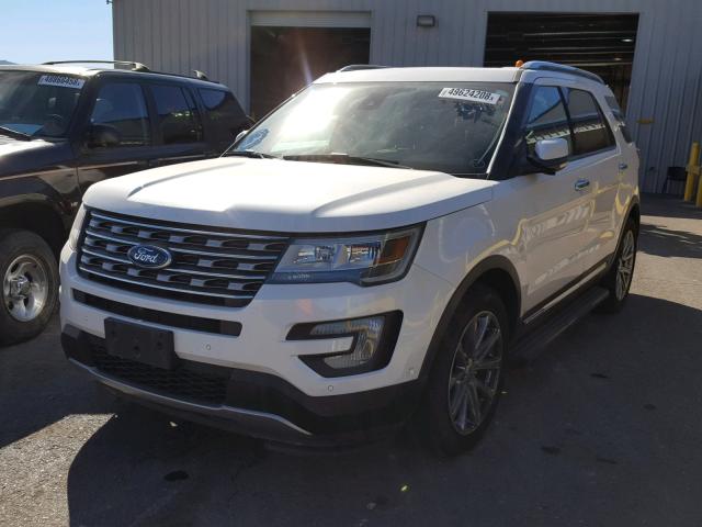 1FM5K7FH3HGC89900 - 2017 FORD EXPLORER L WHITE photo 2