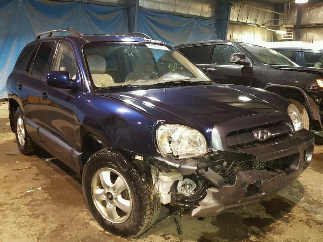 KM8SC73E95U936291 - 2005 HYUNDAI SANTA FE G BLUE photo 1