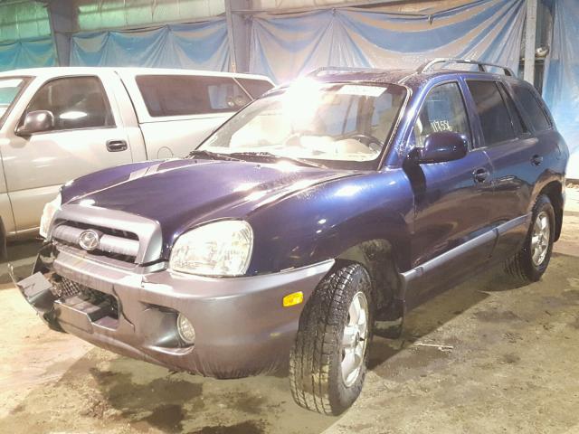 KM8SC73E95U936291 - 2005 HYUNDAI SANTA FE G BLUE photo 2