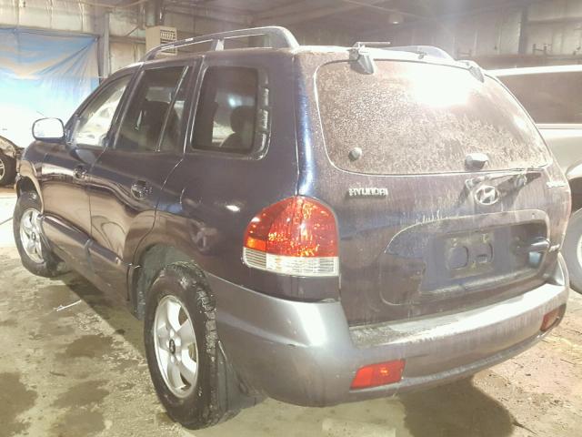 KM8SC73E95U936291 - 2005 HYUNDAI SANTA FE G BLUE photo 3