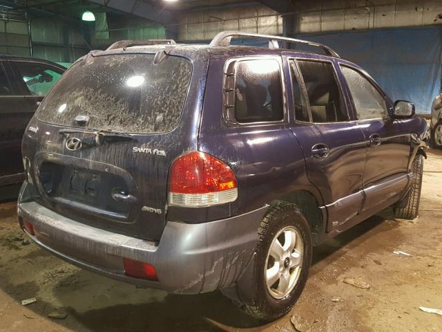 KM8SC73E95U936291 - 2005 HYUNDAI SANTA FE G BLUE photo 4