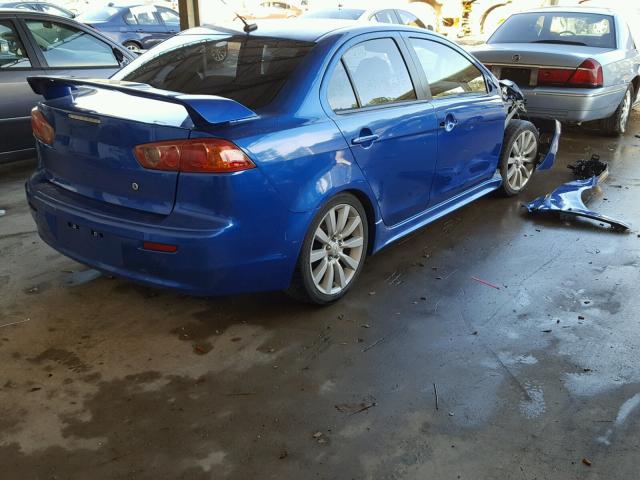 JA3AU86W49U019027 - 2009 MITSUBISHI LANCER GTS BLUE photo 4