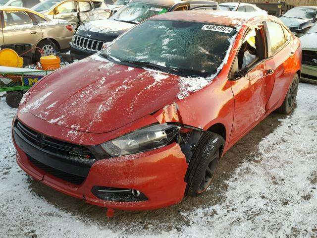 1C3CDFBB1ED724562 - 2014 DODGE DART SXT RED photo 2