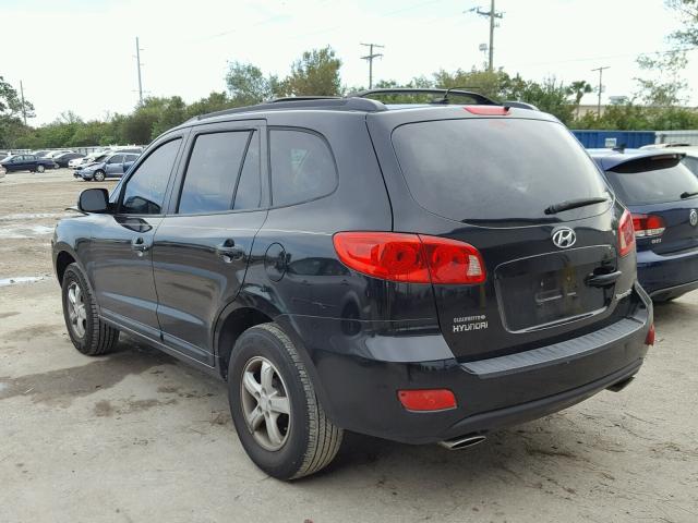 5NMSG13D97H111259 - 2007 HYUNDAI SANTA FE G BLACK photo 3