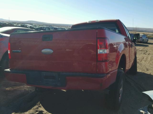 1FTRF14W97KC76766 - 2007 FORD F150 RED photo 4