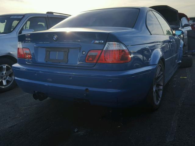 WBSBL93492JR14613 - 2002 BMW M3 BLUE photo 4