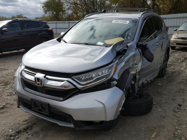 2HKRW2H93HH125786 - 2017 HONDA CR-V TOURI GRAY photo 2