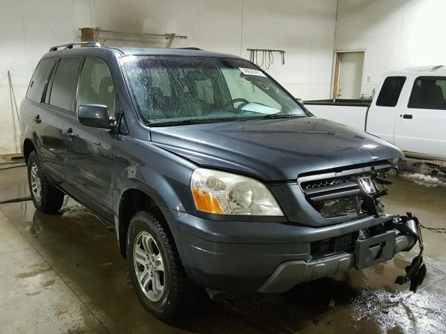 5FNYF18525B012084 - 2005 HONDA PILOT EXL BLUE photo 1