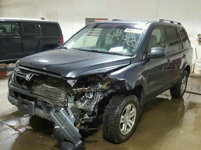 5FNYF18525B012084 - 2005 HONDA PILOT EXL BLUE photo 2