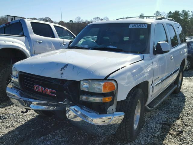 1GKEC13T91J144283 - 2001 GMC YUKON WHITE photo 2