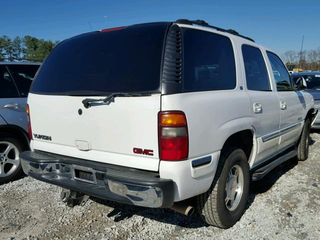 1GKEC13T91J144283 - 2001 GMC YUKON WHITE photo 4