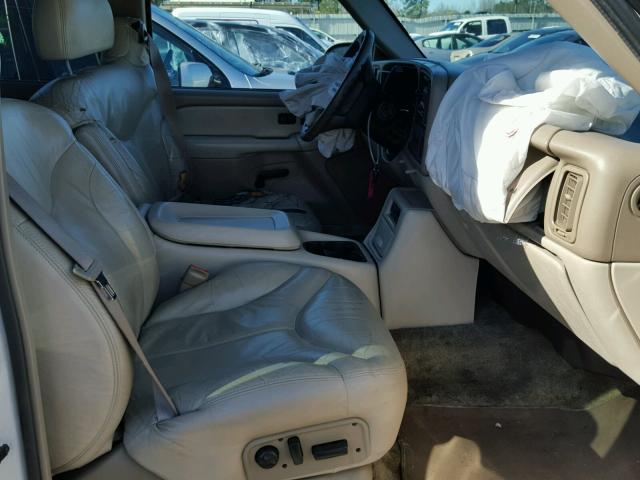 1GKEC13T91J144283 - 2001 GMC YUKON WHITE photo 5