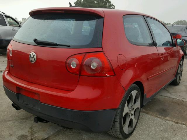 WVWFV71K16W080628 - 2006 VOLKSWAGEN NEW GTI RED photo 4