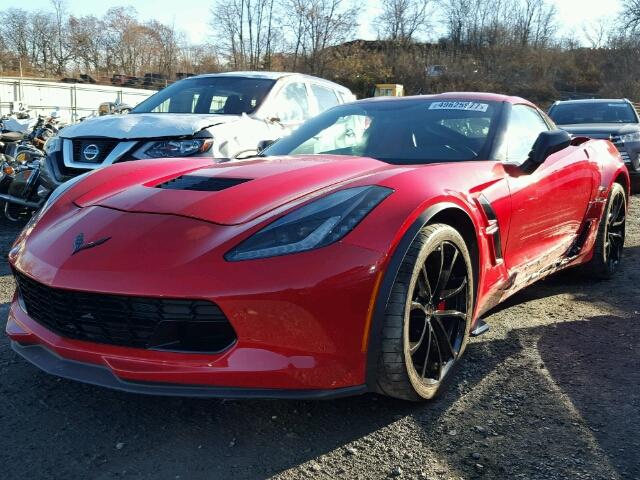 1G1YV2D76H5116009 - 2017 CHEVROLET CORVETTE G RED photo 2