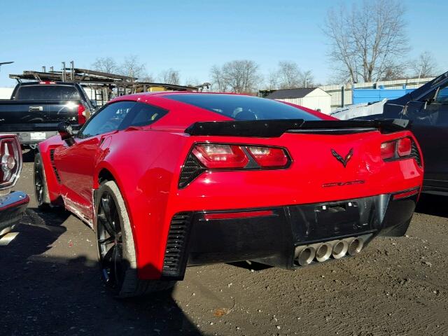 1G1YV2D76H5116009 - 2017 CHEVROLET CORVETTE G RED photo 3