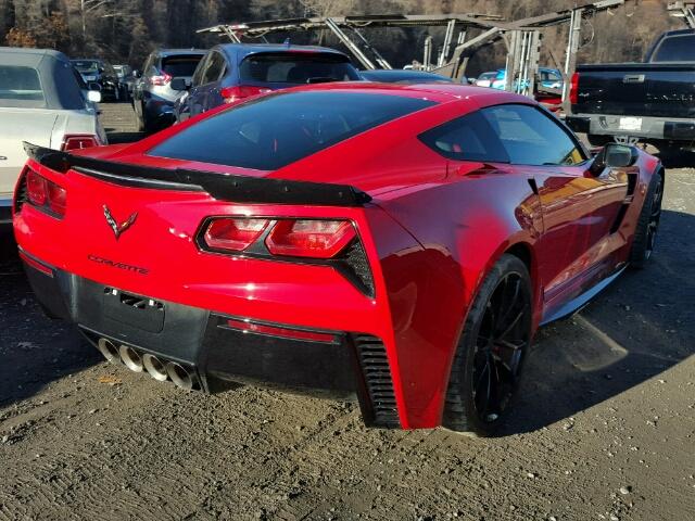 1G1YV2D76H5116009 - 2017 CHEVROLET CORVETTE G RED photo 4