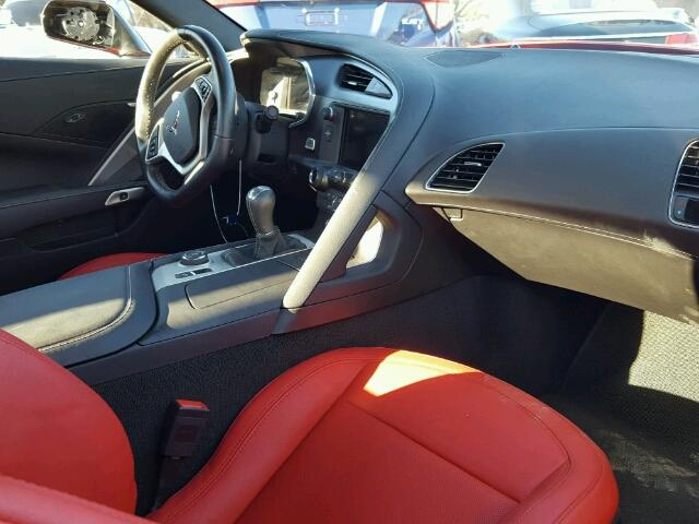 1G1YV2D76H5116009 - 2017 CHEVROLET CORVETTE G RED photo 5