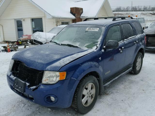 1FMCU93198KA51955 - 2008 FORD ESCAPE XLT BLUE photo 2