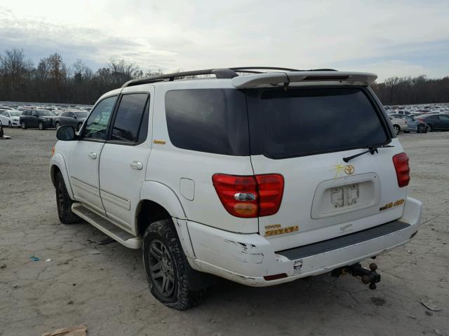 5TDBT48A03S140846 - 2003 TOYOTA SEQUOIA LI WHITE photo 3