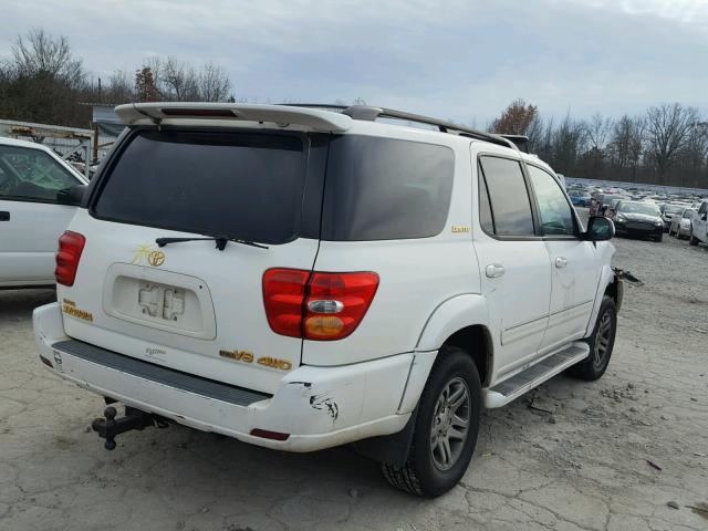 5TDBT48A03S140846 - 2003 TOYOTA SEQUOIA LI WHITE photo 4