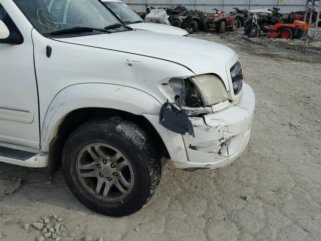 5TDBT48A03S140846 - 2003 TOYOTA SEQUOIA LI WHITE photo 9