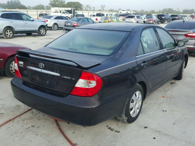 4T1BE32K92U508615 - 2002 TOYOTA CAMRY LE MAROON photo 4