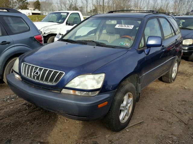 JTJHF10U610172865 - 2001 LEXUS RX 300 BLUE photo 2