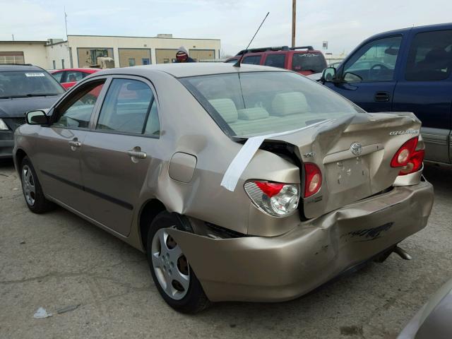 1NXBR32E56Z664509 - 2006 TOYOTA COROLLA CE TAN photo 3