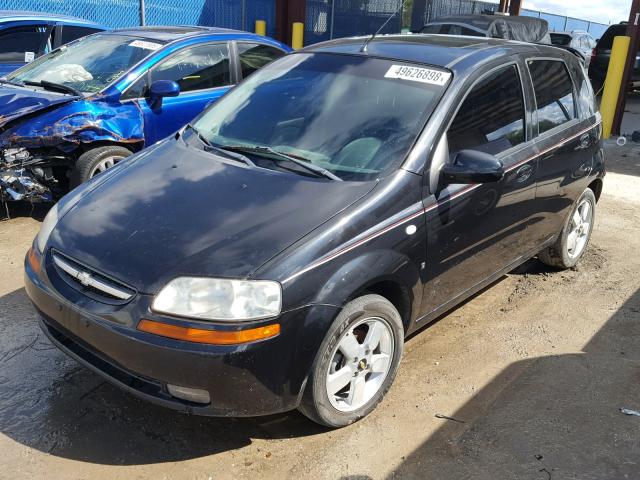 KL1TD66648B201682 - 2008 CHEVROLET AVEO BASE Қара фото 2