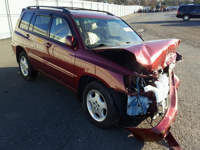 JTEDP21A770135529 - 2007 TOYOTA HIGHLANDER RED photo 1