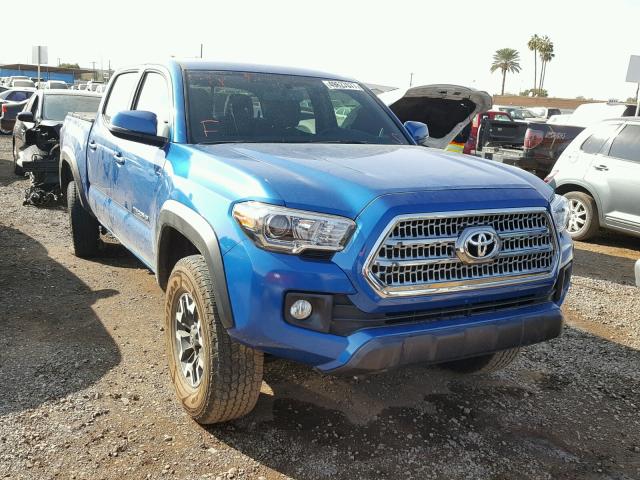 3TMCZ5AN9GM035220 - 2016 TOYOTA TACOMA DOU BLUE photo 1