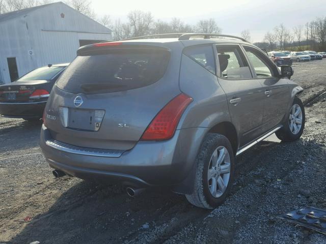 JN8AZ08T37W529768 - 2007 NISSAN MURANO SL GRAY photo 4