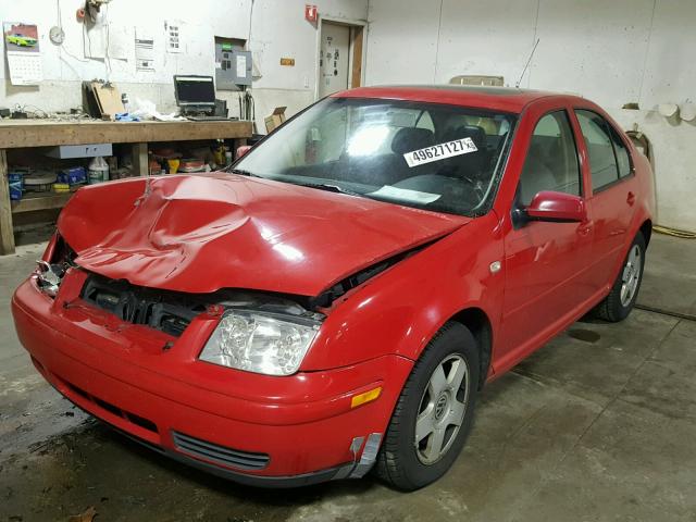 3VWSB69M22M090244 - 2002 VOLKSWAGEN JETTA GLS RED photo 2