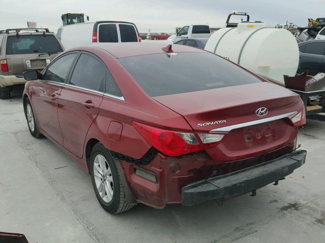 5NPEB4AC9BH259088 - 2011 HYUNDAI SONATA GLS RED photo 3