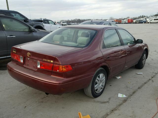 4T1BG22K91U801806 - 2001 TOYOTA CAMRY CE MAROON photo 4