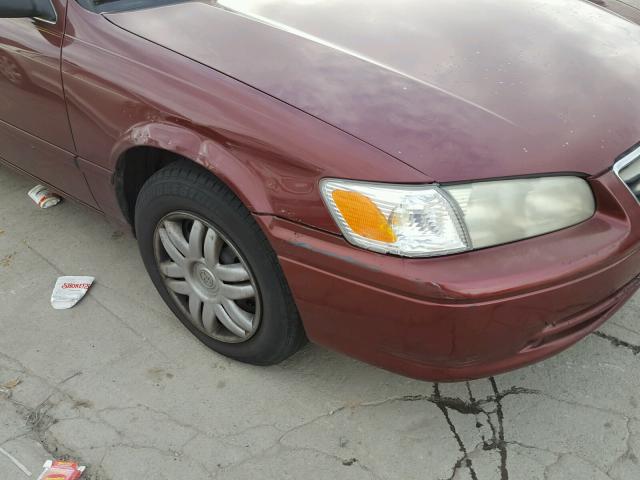 4T1BG22K91U801806 - 2001 TOYOTA CAMRY CE MAROON photo 9