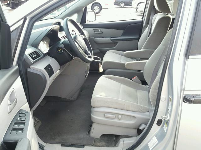 5FNRL5H22CB007894 - 2012 HONDA ODYSSEY LX SILVER photo 5