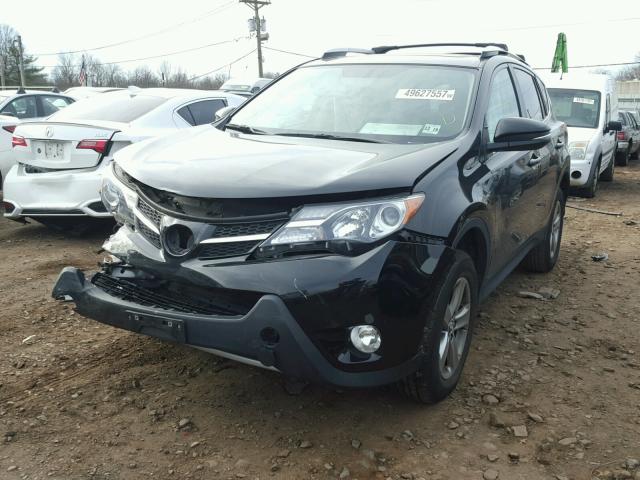 2T3RFREV0FW263642 - 2015 TOYOTA RAV4 XLE BLACK photo 2