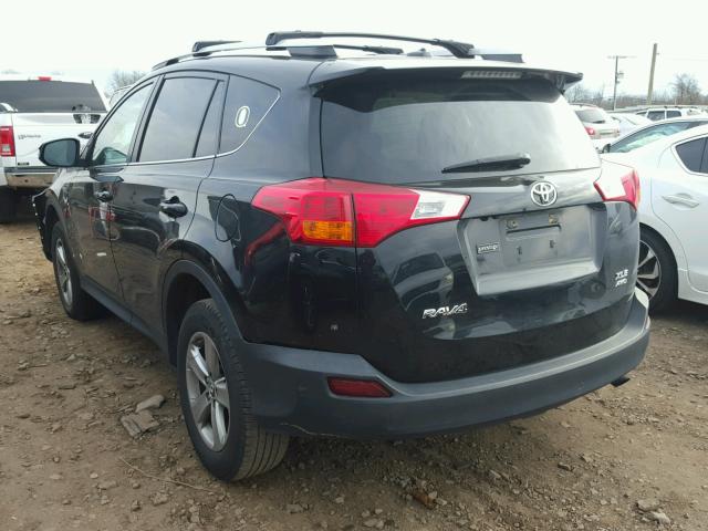 2T3RFREV0FW263642 - 2015 TOYOTA RAV4 XLE BLACK photo 3