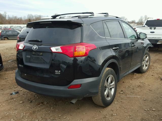 2T3RFREV0FW263642 - 2015 TOYOTA RAV4 XLE BLACK photo 4